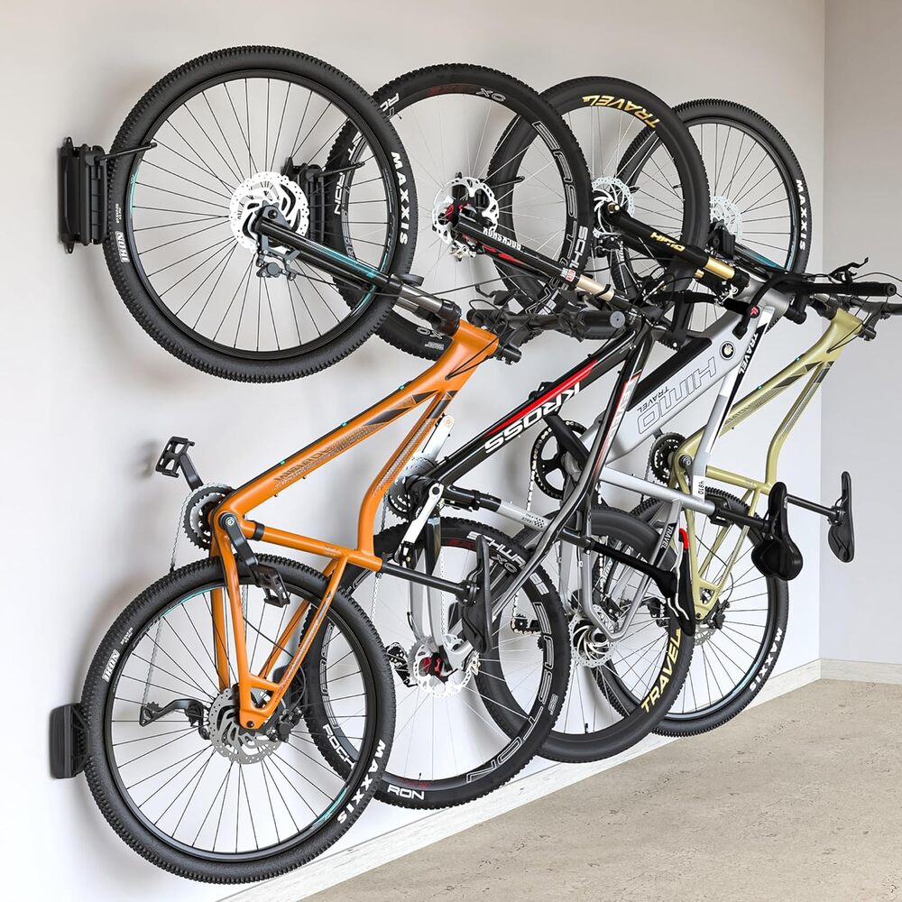 4 Pack monTEK Swivel Bike Wall Mount, Vertical Rack, Holds Up to 66lbs